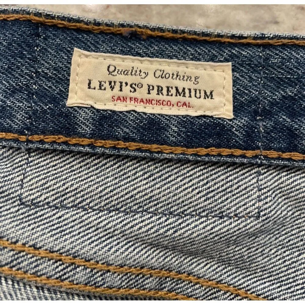 Levi's 501 Premium Original Fit‎ PATCHWORK Men's Jeans 33x30 Medium Wash Vintage